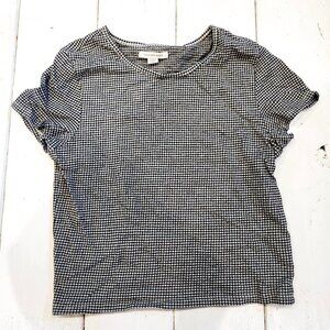 American Eagle Checkered Crop T-Shirt Women's Checkered Top Size XS